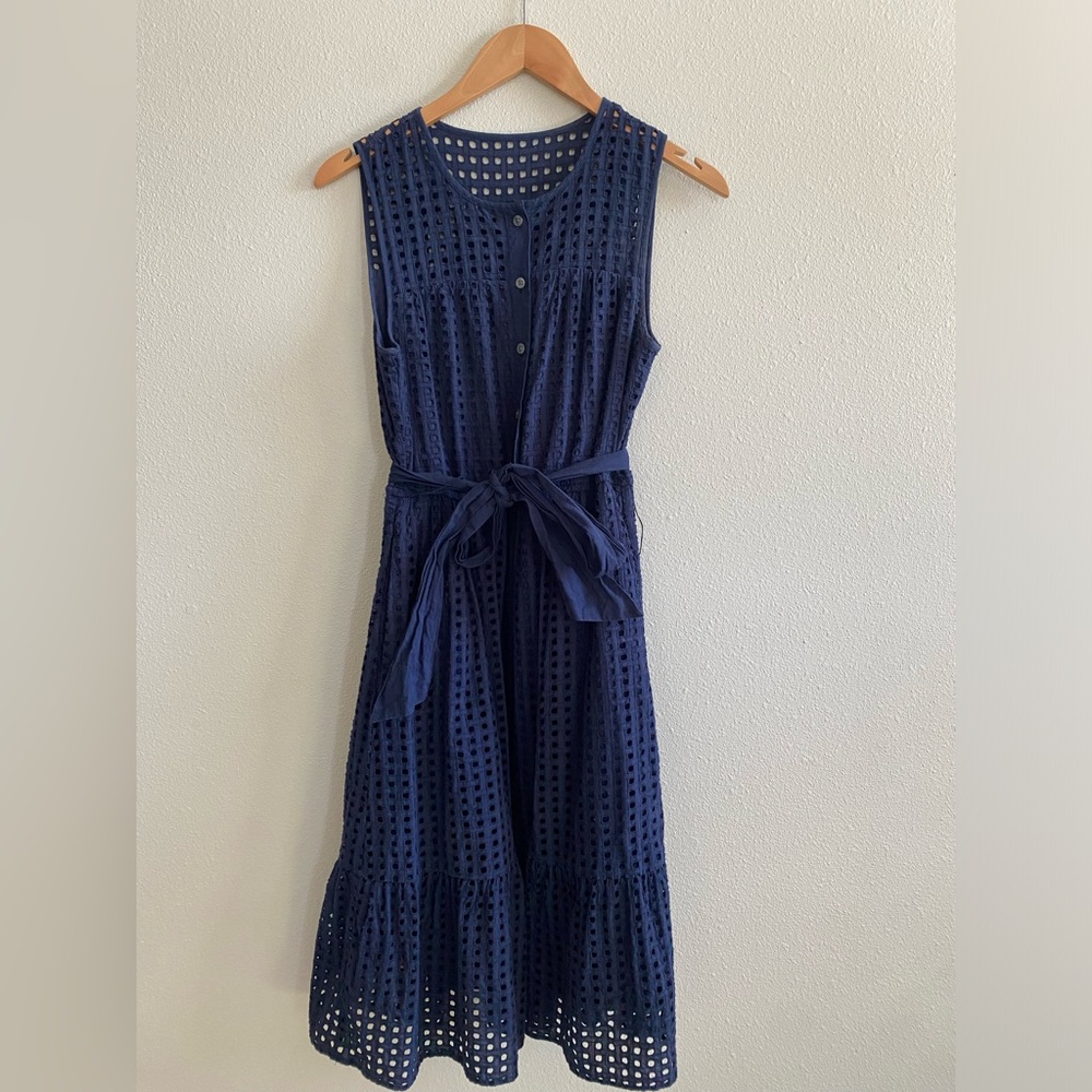 Jcrew eyelet midi dress size 2